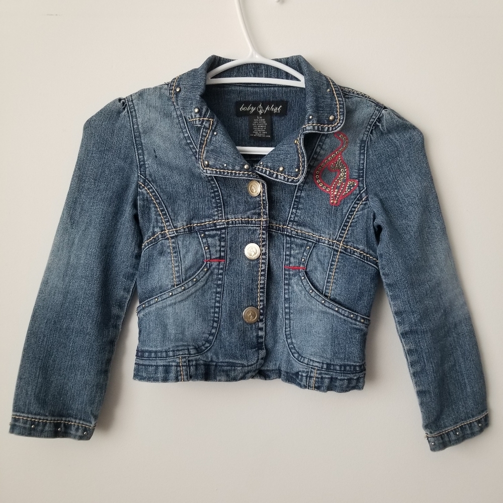 Baby Phat Girlz Y2K Embroidered Jean Jacket Size 5/6